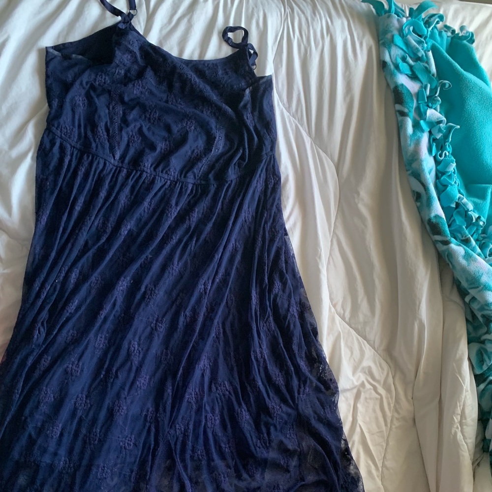 Torrid maxi dress with slip navy blue